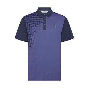 Penguin Asymmetrical Pete Gingham Colourblock Polo