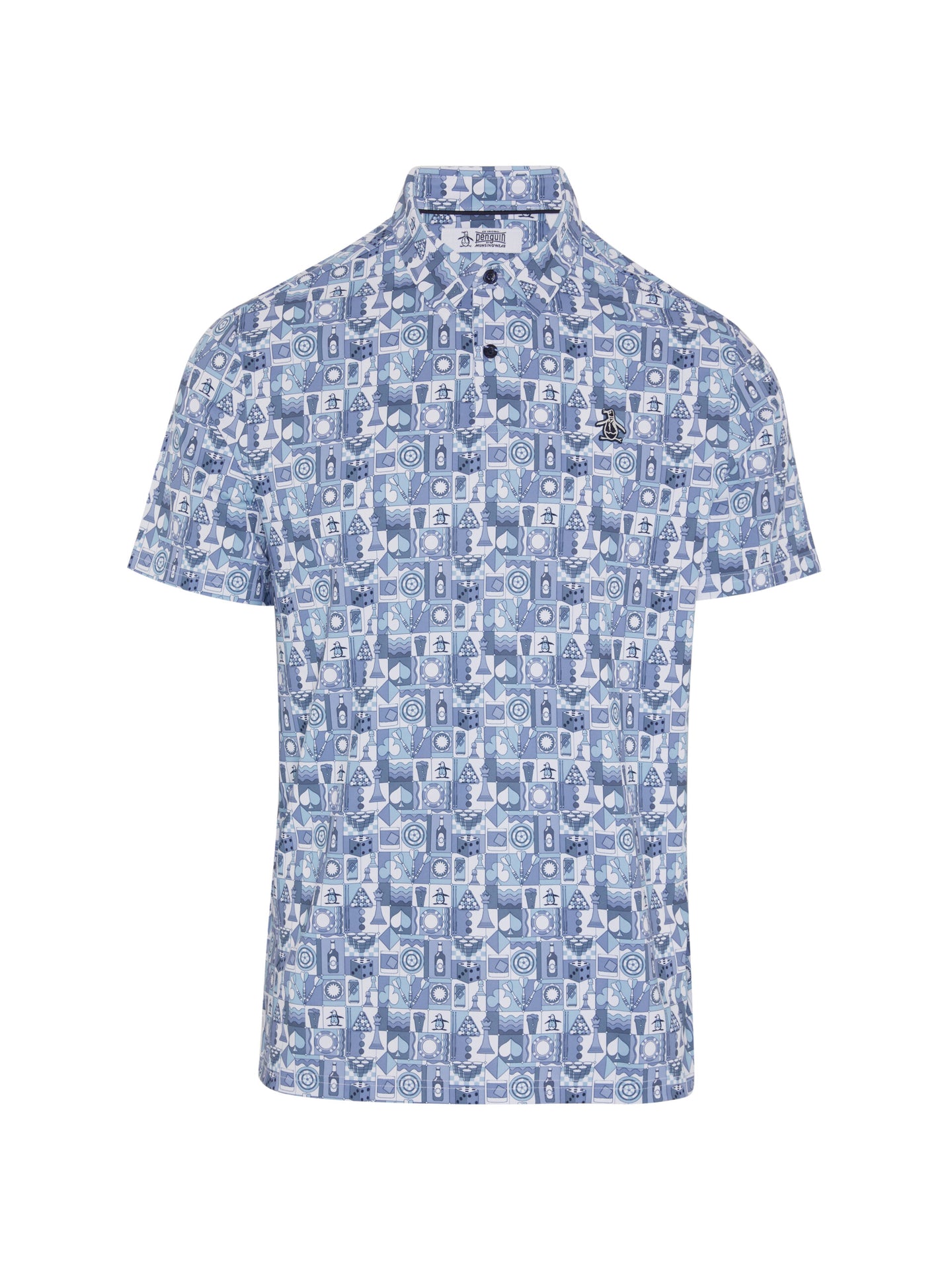 Penguin Novelty Grid Print Polo