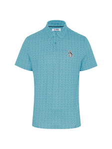 Penguin All Over Golf Ball Print Polo